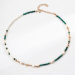 S925 Silver Green Aventurine, Natural Malachite, and Pearl Necklace (Convertible Necklace/Bracelet)