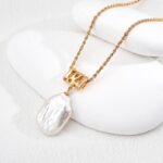 Vintage Square Baroque Pearl Necklace