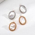 S925 Silver Natural Mother-of-Pearl Earrings